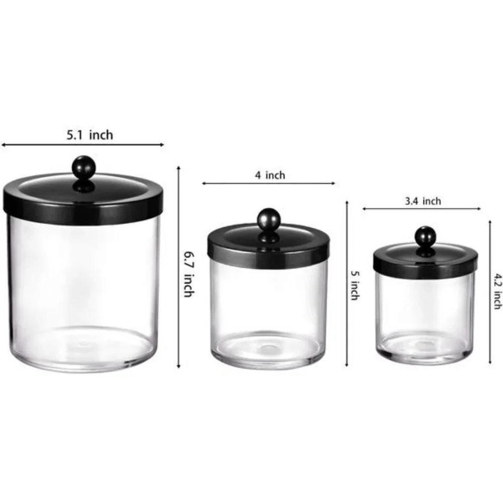 Premium Quality Apothecary Jars - Clear Storage Jars Rust Proof Stainless Lids